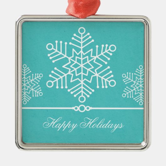 Fijne sneeuwvlokken Premium Square Ornament (Voorkant)