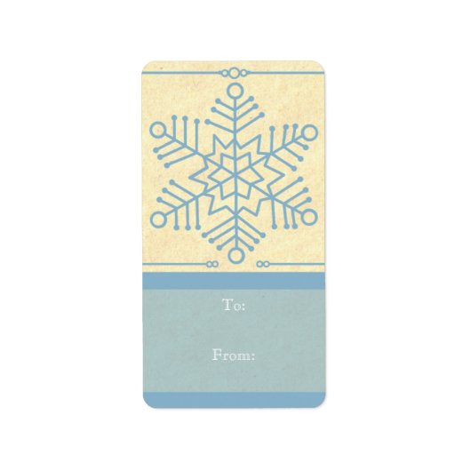 Fijne Snowflake Gift Label Labels (Voorkant)