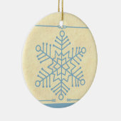 Fijne Snowflake kerstversiering Keramisch Ornament (Rechts)