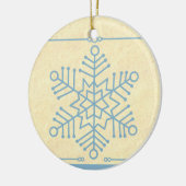 Fijne Snowflake kerstversiering Keramisch Ornament (Links)