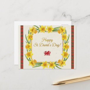 Fijne St. David-dag Ansichtkaart Briefkaart