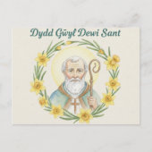 Fijne St. David-dag Ansichtkaart Briefkaart (Voorkant)