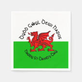 Fijne St Davids Dag in Keltische stijl cocktail Servet (Voorkant)