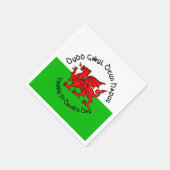 Fijne St Davids Dag in Keltische stijl cocktail Servet (Hoek)