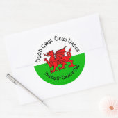 Fijne St Davids Dag in Keltische Stijl Sticker (Envelop)