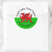 Fijne St Davids Dag in Keltische Stijl Sticker (Tas)