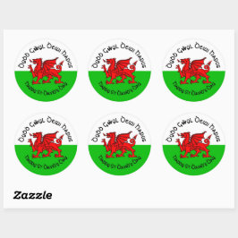 Fijne St Davids Dag in Keltische Stijl Sticker