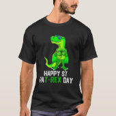 Fijne St Pat Rex Patrick's Day Funny Dinosaur Boys T-shirt (Voorkant)