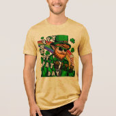 Fijne St. Pat Rizz Dag Tri-Blend Shirt (Voorkant)