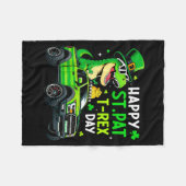 Fijne st pat trex dag dinosaurus voor kinderen jon fleece deken (Voorkant (Horizontaal))