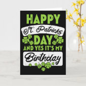 Fijne St. Patrick's Dag En Ja Het Is Mijn Verjaard Kaart (Gele Bloem)