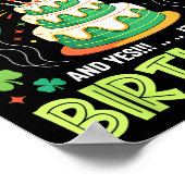 Fijne St. Patrick's dag en verjaardag mannen vrouw Poster (Hoek)