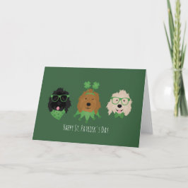 Fijne St. Patrick's Dag Goldendoodle Honden Feestdagen Kaart