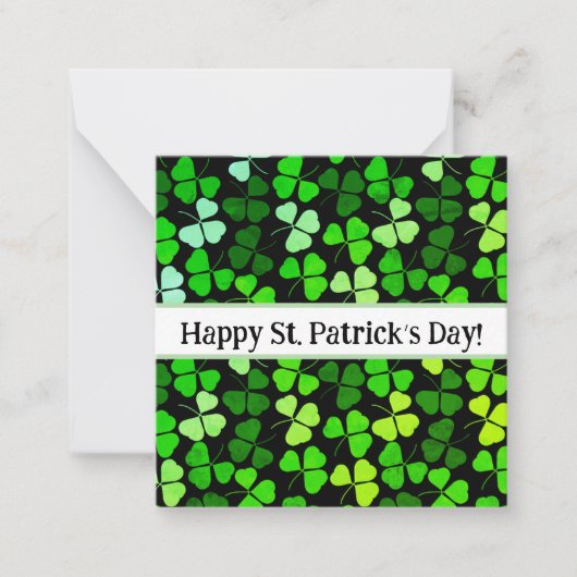 Fijne St. Patrick's dag kaarten, leuk, voorraad! Notitiekaartje (Voorkant)
