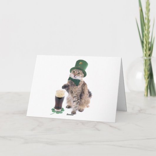 Fijne St. Patrick's dag katten wenskaart Kaart (Achterkant)