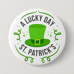 Fijne St. Patrick's Dag Knop Ronde Button 7,6 Cm
