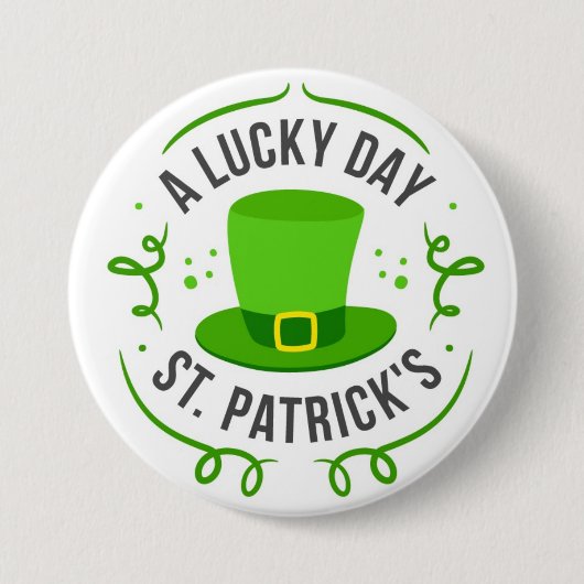 Fijne St. Patrick's Dag Knop Ronde Button 7,6 Cm (Voorkant)