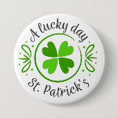 Fijne St. Patrick's Dag Knop Ronde Button 7,6 Cm (Voorkant)