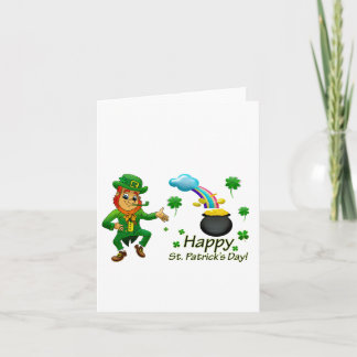 Fijne St. Patrick's Dag Leprechaun Regenboog Kaart