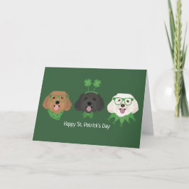 Fijne St. Patrick's Dag Maltipoo Honden Feestdagen Kaart