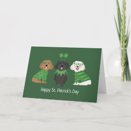 Fijne St. Patrick's Dag Maltipoo Honden Feestdagen Kaart