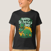 Fijne St Patrick's dag met dino T-shirt (Voorkant)