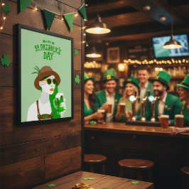 Fijne St. Patrick's Dag Moderne Groene Poster