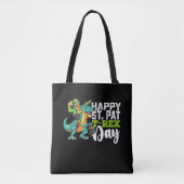 Fijne St. Patrick's Dag Pat T Rex Dinosaur Tote Bag (Voorkant)
