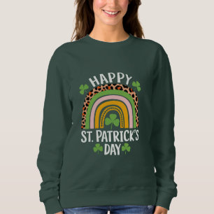 Fijne St. Patrick's Dag Regenboog Klaverblad  Trui