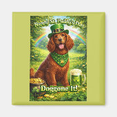 Fijne St. Patrick's Dag Schattige Ierse Setter Magneet (Voorkant)