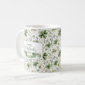Fijne St. Patrick's Dag Shamrock Mok | Aquarel (Voorkant links)