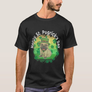 Fijne St. Patrick's Dag St. Pugricks Pug Retro Zon T-shirt