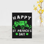 Fijne St. Patrick's Dag Tractor Grappige Peuter Jo Kaart (Gele Bloem)