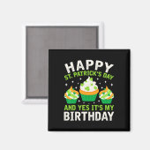 Fijne St. Patrick's Dag Verjaardag Saint Paddys Vr Magneet (Voorkant / Achterkant)