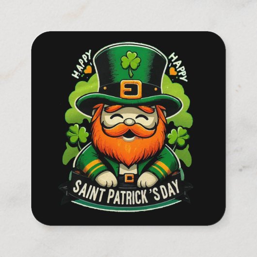 Fijne St. Patrick's Dag Vierkante Visitekaartje (Achterkant)