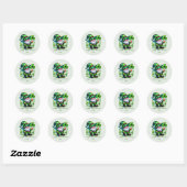 Fijne St. Patrick's Day aanpasbare leprechaun Ronde Sticker (Vel)