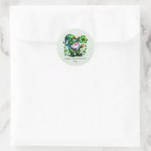 Fijne St. Patrick's Day aanpasbare leprechaun Ronde Sticker (Tas)