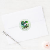 Fijne St. Patrick's Day aanpasbare leprechaun Ronde Sticker (Envelop)