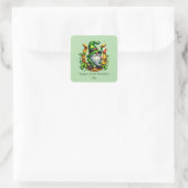 Fijne St. Patrick's Day aanpasbare leprechaun Vierkante Sticker (Tas)