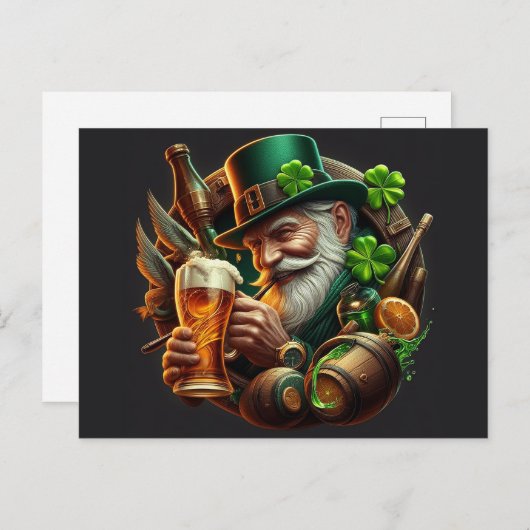 Fijne St. Patricks' Day Briefkaart (Voorkant / Achterkant)