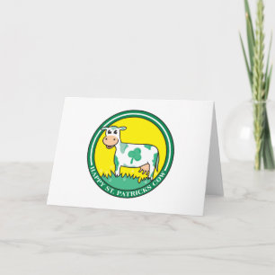 Fijne St. Patrick's Day Cow Kaart