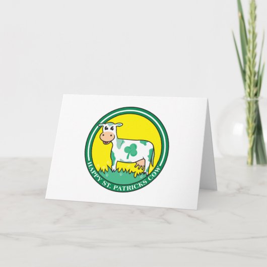 Fijne St. Patrick's Day Cow Kaart (Voorkant)
