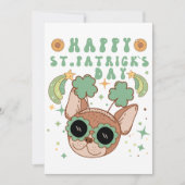 Fijne St. Patrick's day Cute dog met zonnebril Feestdagenkaart (Voorkant)