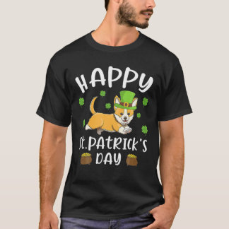 Fijne St. Patrick's Day Funy Saint Patricks Corgi T-shirt