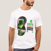 Fijne St.Patrick's Day! - Groen Bier en Cheer T-shirt (Voorkant)