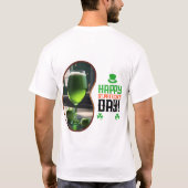 Fijne St.Patrick's Day! - Groen Bier en Cheer T-shirt (Achterkant)