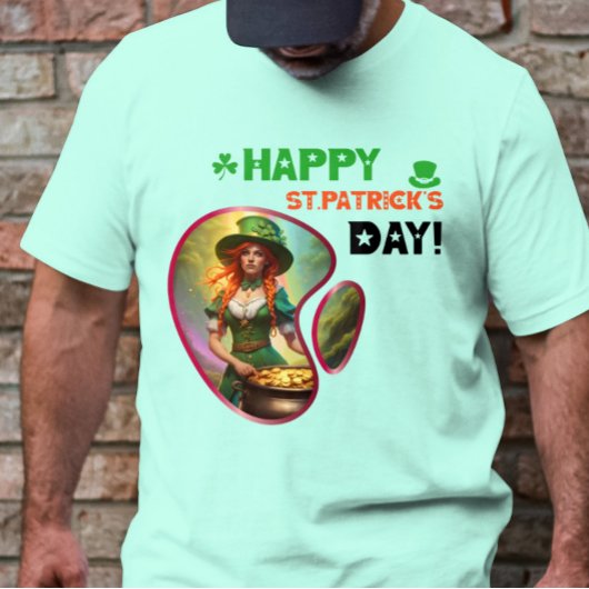 Fijne St.Patrick's Day! - Groene gloed dansfeest T-shirt