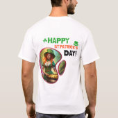 Fijne St.Patrick's Day! - Groene gloed dansfeest T-shirt (Achterkant)