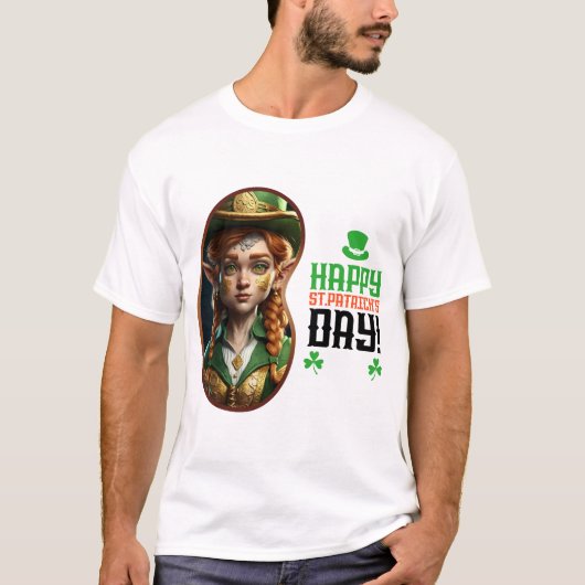 Fijne St.Patrick's Day! - Ierse stijl T-shirt (Voorkant)