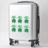 Fijne St. Patrick's Day Klaverblad  Sticker (Koffer)